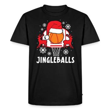 Jingleballs Basketball Player Noël Jour de Noël - T-shirt Premium bio Homme - noir - Devant - Nico (187cm)