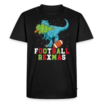Football Rexmas Joueur de football Noël Jour de Noël - T-shirt Premium bio Homme - noir - Devant - Nico (187cm)