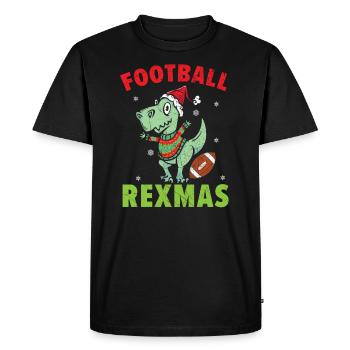 Football Rexmas Joueur de football Noël Jour de Noël - T-shirt Premium bio Homme - noir - Devant - Nico (187cm)