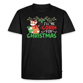 Je vais Corgi pour le jour de Noël Dog Lover Corgi Dog - T-shirt Premium bio Homme - noir - Devant - Nico (187cm)