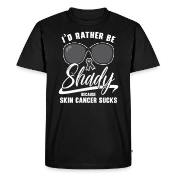Je préfère être louche parce que le cancer de la peau craint - T-shirt Premium bio Homme - noir - Devant - Nico (187cm)