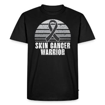 Sensibilisation au cancer de la peau Guerrier du cancer de la peau - T-shirt Premium bio Homme - noir - Devant - Nico (187cm)