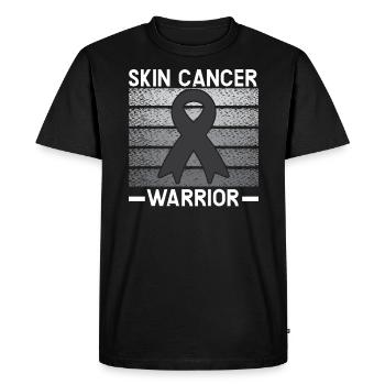 Sensibilisation au cancer de la peau Guerrier du cancer de la peau - T-shirt Premium bio Homme - noir - Devant - Nico (187cm)