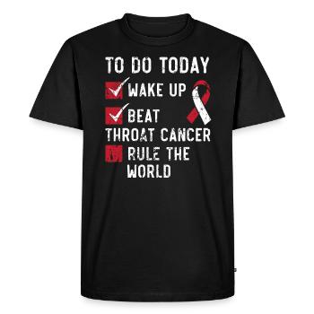 Cancer de la gorge Sensibilisation au cancer de la tête et du cou - T-shirt Premium bio Homme - noir - Devant - Nico (187cm)