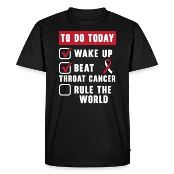 Cancer de la gorge Sensibilisation au cancer de la tête et du cou - T-shirt Premium bio Homme - noir - Devant - Nico (187cm)