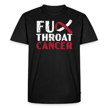 Cancer de la gorge Sensibilisation au cancer de la tête et du cou - T-shirt Premium bio Homme - noir - Devant - Nico (187cm)