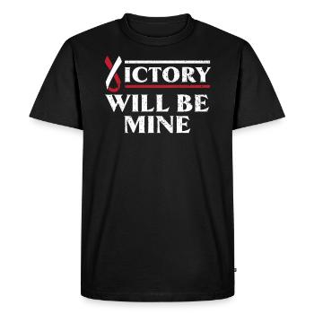 La victoire sera la sensibilisation au cancer de la gorge - T-shirt Premium bio Homme - noir - Devant - Nico (187cm)