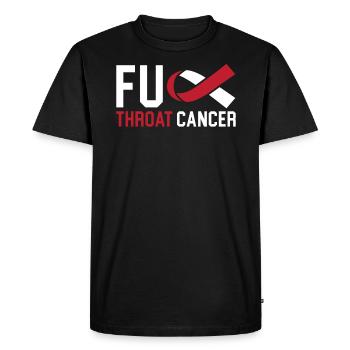 Cancer de la gorge Sensibilisation au cancer de la tête et du cou - T-shirt Premium bio Homme - noir - Devant - Nico (187cm)