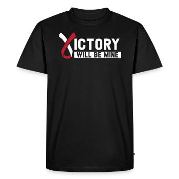 La victoire sera la sensibilisation au cancer de la gorge - T-shirt Premium bio Homme - noir - Devant - Nico (187cm)
