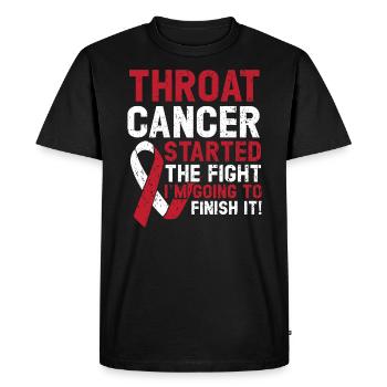 Cancer de la gorge Sensibilisation au cancer de la tête et du cou - T-shirt Premium bio Homme - noir - Devant - Nico (187cm)