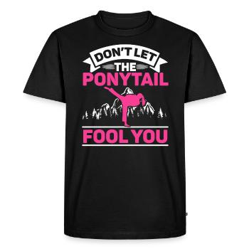 Ne laissez pas la queue de cheval vous tromper MMA Taekwondo Girl - T-shirt Premium bio Homme - noir - Devant - Nico (187cm)