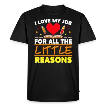 I Love My Job For All The Little Reasons Daycare - Men's Premium Organic T-Shirt - black - Front - Nico (187cm)