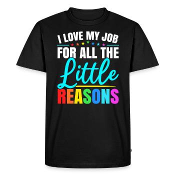 I Love My Job For All The Little Reasons Daycare - Men's Premium Organic T-Shirt - black - Front - Nico (187cm)