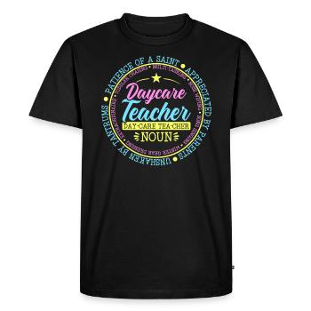 Daycare Teacher Childcare Educator Director - Men's Premium Organic T-Shirt - black - Front - Nico (187cm)