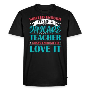 Daycare Teacher Childcare Educator Director - Men's Premium Organic T-Shirt - black - Front - Nico (187cm)