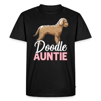 Doodle Auntie Goldendoodle Dog Lover Puppy Paw - Men's Premium Organic T-Shirt - black - Front - Nico (187cm)