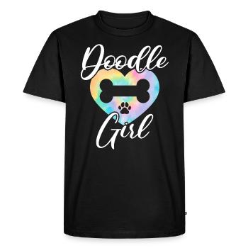 Doodle Fille Goldendoodle Chien Amant Puppy Paw Love - T-shirt Premium bio Homme - noir - Devant - Nico (187cm)