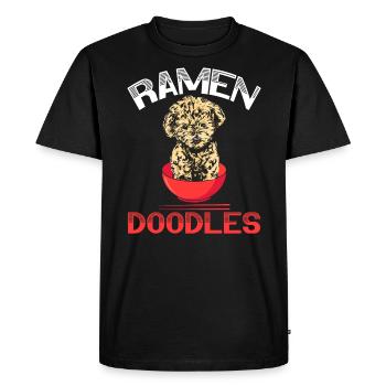 Ramen Doodles Goldendoodle Dog Lover Puppy Paw - T-shirt Premium bio Homme - noir - Devant - Nico (187cm)
