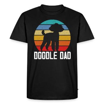 Doodle Papa Goldendoodle Chien Amant Puppy Paw Love - T-shirt Premium bio Homme - noir - Devant - Nico (187cm)
