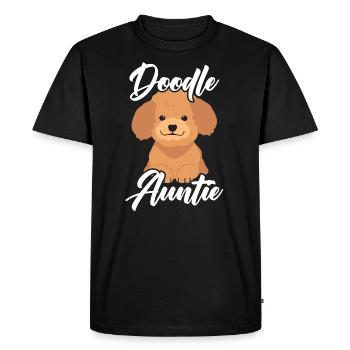 Doodle Auntie Goldendoodle Dog Lover Puppy Paw - Men's Premium Organic T-Shirt - black - Front - Nico (187cm)