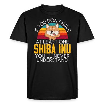 Shiba Inu Japonais Chien Amoureux Puppy Paw Love - T-shirt Premium bio Homme - noir - Devant - Nico (187cm)