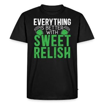 Everything Is Better With Sweet Relish Condiment - Men's Premium Organic T-Shirt - black - Front - Nico (187cm)