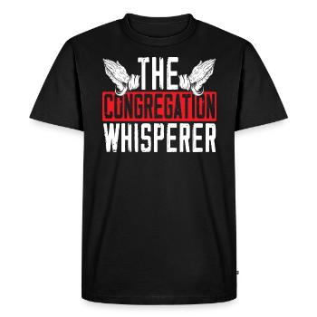 The Congregation Whisperer Pastor Preacher - Men's Premium Organic T-Shirt - black - Front - Nico (187cm)
