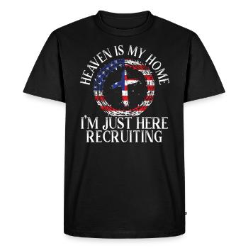 Le ciel est ma maison Je suis juste ici pour recruter un pasteur - T-shirt Premium bio Homme - noir - Devant - Nico (187cm)