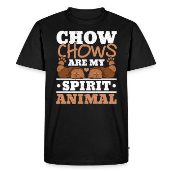 Les Chow Chows sont mon chiot de propriétaire de chien animal spirituel - T-shirt Premium bio Homme - noir - Devant - Nico (187cm)