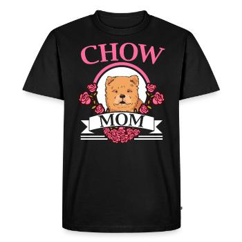 Chow Mom Propriétaire de chien Amoureux des chiots Paw Love Doggy Pup - T-shirt Premium bio Homme - noir - Devant - Nico (187cm)
