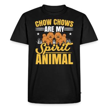 Les Chow Chows sont mon chiot de propriétaire de chien animal spirituel - T-shirt Premium bio Homme - noir - Devant - Nico (187cm)