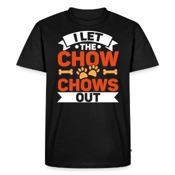 Je laisse le Chow Chows Out Dog Owner Puppy Lover Paw - T-shirt Premium bio Homme - noir - Devant - Nico (187cm)