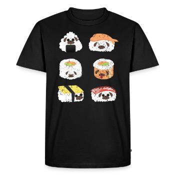 Carlin Propriétaire Chien Amoureux Puppy Paw Love Foodie - T-shirt Premium bio Homme - noir - Devant - Nico (187cm)