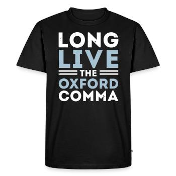 Grammaire Police Anglais Professeur d’écriture Apostrophe - T-shirt Premium bio Homme - noir - Devant - Nico (187cm)