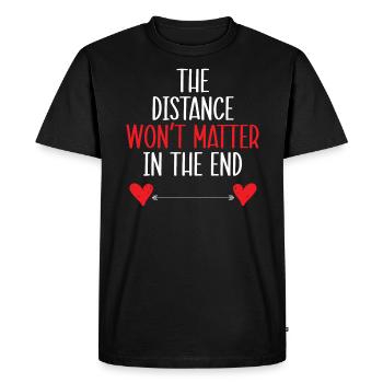 La distance n'aura pas d'importance dans le mariage final - T-shirt Premium bio Homme - noir - Devant - Nico (187cm)
