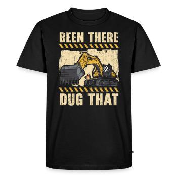 Been There Dug That Excavator Construction Digger - Men's Premium Organic T-Shirt - black - Front - Nico (187cm)