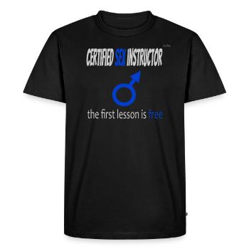 Sex instructor - male version - Men's Premium Organic T-Shirt - black - Front - Nico (187cm)