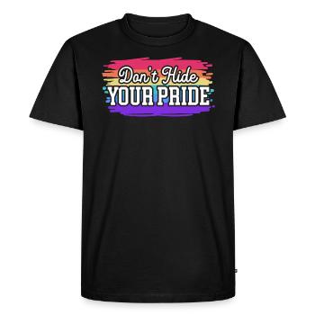 Ne cachez pas votre mois de la fierté Droits des homosexuels LGBTQ - T-shirt Premium bio Homme - noir - Devant - Nico (187cm)