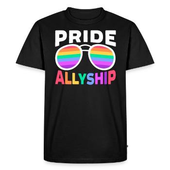 Pride Allyship Month Gay Rights LGBTQ Supporter - Men's Premium Organic T-Shirt - black - Front - Nico (187cm)