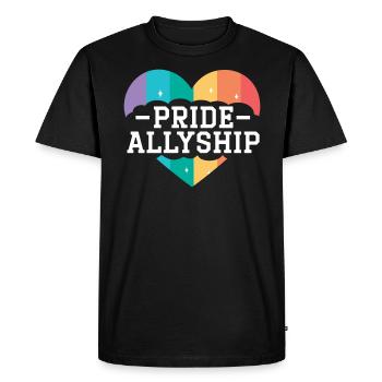 Pride Allyship Month Gay Rights LGBTQ Supporter - Men's Premium Organic T-Shirt - black - Front - Nico (187cm)