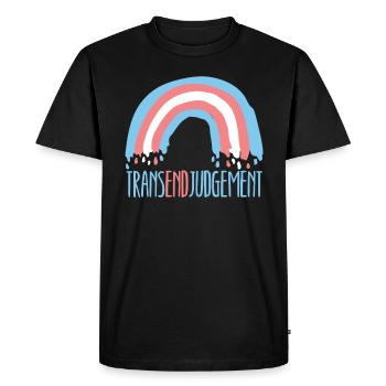 Transend Judgement LGBTQ Trans Transgender Rights - Men's Premium Organic T-Shirt - black - Front - Nico (187cm)