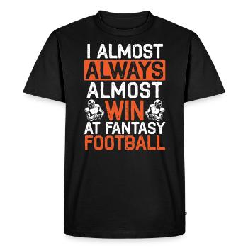Je gagne presque chez Fantasy Football Sport Lover - T-shirt Premium bio Homme - noir - Devant - Nico (187cm)