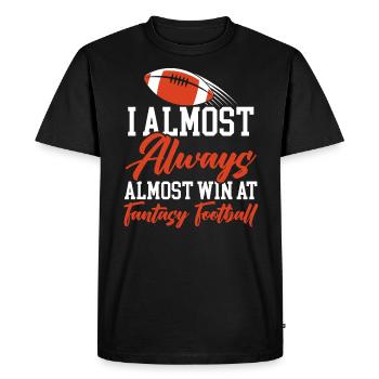 Je gagne presque chez Fantasy Football Sport Lover - T-shirt Premium bio Homme - noir - Devant - Nico (187cm)