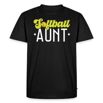 Softball Aunt Softball Player Pitcher Catcher - Men's Premium Organic T-Shirt - black - Front - Nico (187cm)