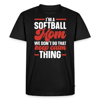 Softball Mom Softball Player Pitcher Catcher - Men's Premium Organic T-Shirt - black - Front - Nico (187cm)