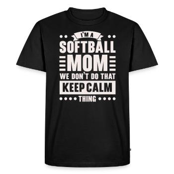 Softball Mom Softball Player Pitcher Catcher - Men's Premium Organic T-Shirt - black - Front - Nico (187cm)