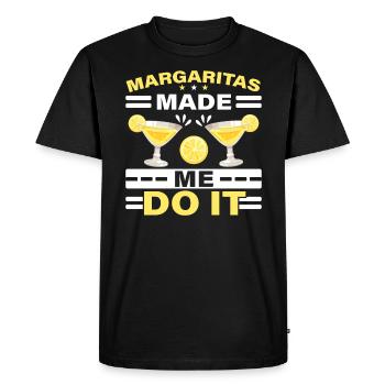 Margaritas m’a fait le faire boisson alcoolisée cocktail - T-shirt Premium bio Homme - noir - Devant - Nico (187cm)