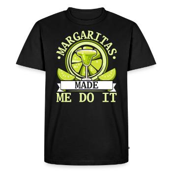 Margaritas m’a fait le faire Boisson alcoolisée Cocktail - T-shirt Premium bio Homme - noir - Devant - Nico (187cm)