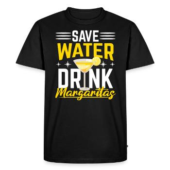 Économisez de l’eau Boire Margarita Cocktail alcoolisé - T-shirt Premium bio Homme - noir - Devant - Nico (187cm)
