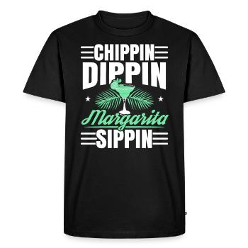 Chippin Dippin Margarita Sippin Cocktail alcoolisé - T-shirt Premium bio Homme - noir - Devant - Nico (187cm)